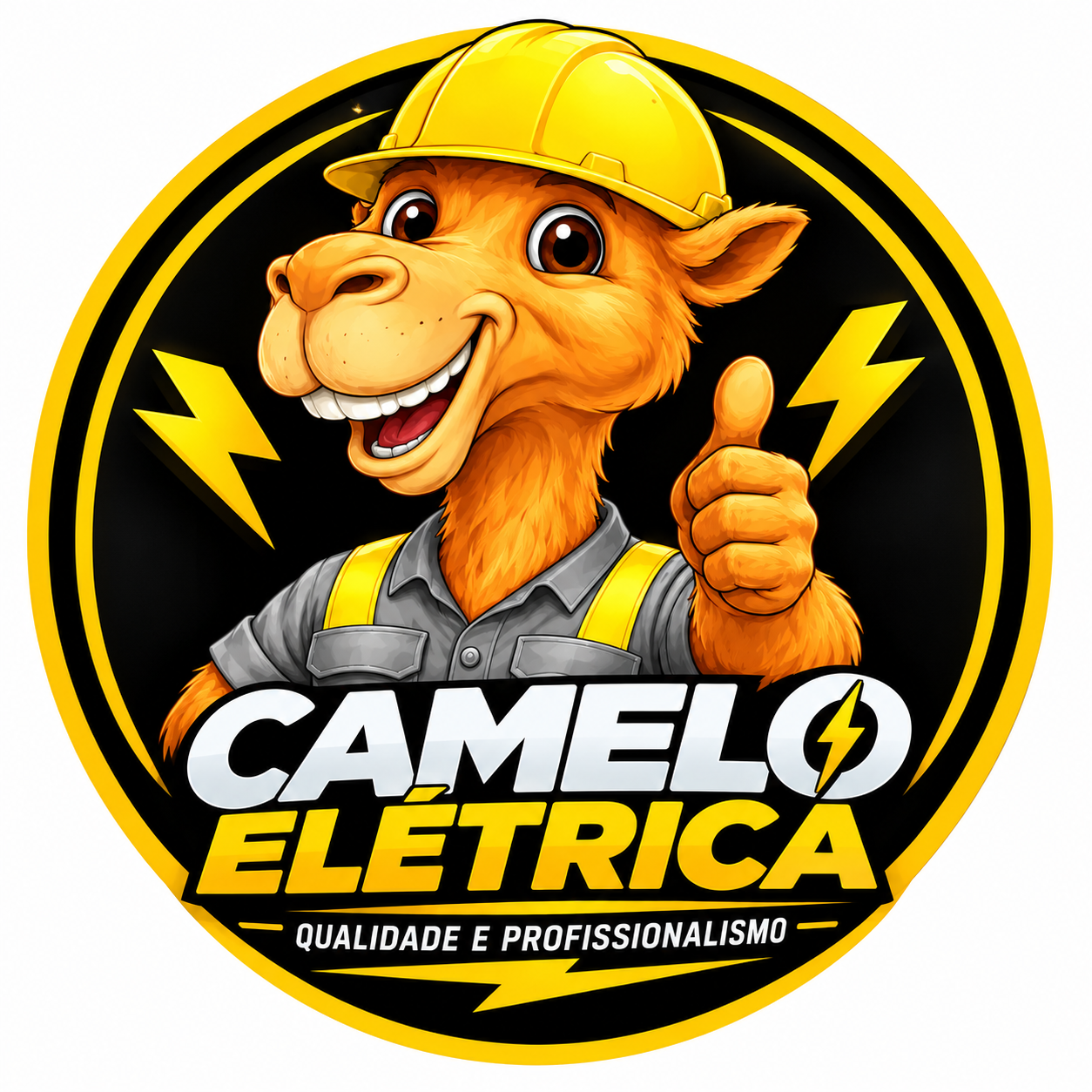 Mascote camelo da Camelo Elétrica